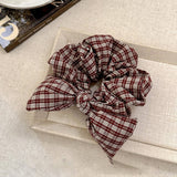 Mesh Bow Scrunchie Elegant Bun Hair Tie Accessory_Cwaha07780