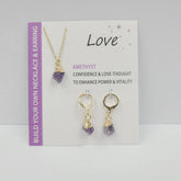 NATURAL STONE NECKLACE AND EARRING SET_CWAJE1055