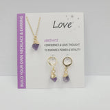 NATURAL STONE NECKLACE AND EARRING SET_CWAJE1055