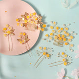 NEW YELLOW FLOWER BRIDAL HAIR ACCESSORIES_CWAHA2796