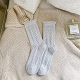 SOLID COLOR TWIST THICK WARM SOCKS_CWMS0879