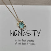 BLUE ZIRCON SQUARE STAR NECKLACE_CWAJE1254