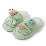 HOME DOUBLE BAR CARTOON OPEN COTTON SLIPPERS_CWSHS0829