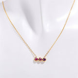 12 BIRTHSTONE PENDANT CLAVICLE NECKLACE_CWMM5670