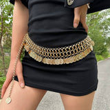 BOHO COIN TASSEL BODY CHAIN BELT FOR WOMEN_CWMM6424