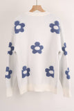 Womens Floral Personality Plus-Size Sweater