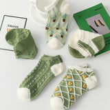 GREEN BOAT SOCKS BREATHABLE SUMMER COTTON SOCKS_CWMS0512