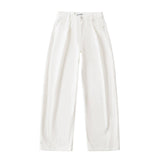 Tide Wash Polish White Pleated Micro-Cone Jeans