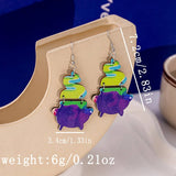 HALLOWEEN PARTY CREATIVE WOODEN EARRINGS_CWAJE1849