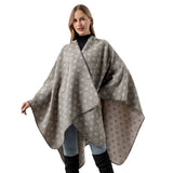 FAUX CASHMERE SHAWL CAPE WITH OUTER CAPE SCARF_CWASC2218