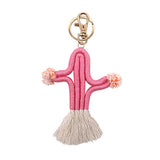 HAND WOVEN CACTUS FUR BALL KEYCHAIN_CWMM1581
