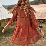 LACE BIKINI SWIMSUIT BEACH COVERUP WOMEN_CWMW0676