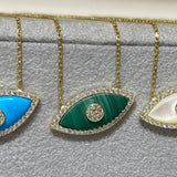 FASHIONABLE DEVILS EYE ZIRCON CLAVICLE NECKLACE_CWMM3764