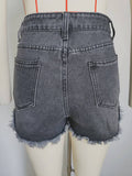 Washed Distressed Denim Shorts For Baddie Look