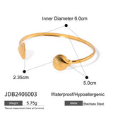 18K GOLD SEASHELL OPEN CUFF VINTAGE STYLE_CWAJE4664