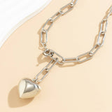 Minimalist Heart-Shaped Collarbone Chain Necklace_Cwaje1132