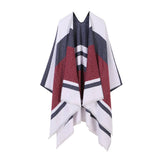 COLORBLOCKED AND BARRED CAPE WITH OUTER CAPE_CWASC2165