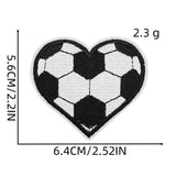 FOOTBALL BADGE HEART ACCESSORY PATCH_CWMM4055