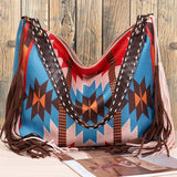 Women Canvas Ethnic Travel Tassel Bags_Cwab0560