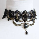 HALLOWEEN LACE GOTHIC PUNK SHORT NECKLACE COLLAR_CWMM0138