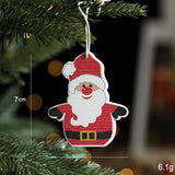 COLORFUL WOODEN SANTA SNOWFLAKE TREE ORNAMENT_CWMM9759