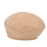 Women Retro Solid Color Beret_Cwah1140