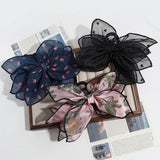 ELEGANT ARTISTIC FLOWER LOVE MESH BOW HAIRPIN_CWAHA2239