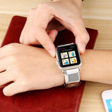 APPLE WATCH9 STYLISH PLAID LEATHER STRAP_CWASC1579