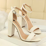 SIMPLE THICK HEEL WITH HIGH HEELS_CWSHH0050