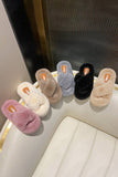 THICK SOLE CROSS STRAP FLUFFY BEDROOM SLIPPERS_CWSHS0230