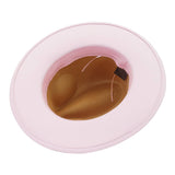 Women Warm Retro Color Matching Belt Panama Hat_Cwah0708