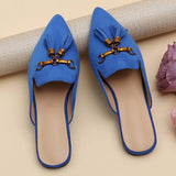 STYLISH TASSEL POINTED TOE MULES_CWSHF0034