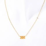 STAINLESS STEEL NUMBER RHINESTONE NECKLACE_CWMM5654