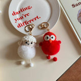 CUTE SMALL WOOL PLUSH BAG PENDANT CAR KEYCHAIN_CWMM2510