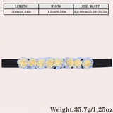 FLORAL ELASTIC WAIST BELT STYLISH CINCHER_CWMM6421