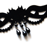 RETRO HALLOWEEN GOTHIC PUNK BLACK BRACELET_CWMM0150