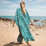 RAYON BEACH COVER UP WITH HANDWOVEN CHEST DETAIL_CWMM6157