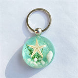 NEW CARTOON STARFISH AMBER KEYCHAIN PENDANT_CWMM3696