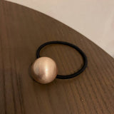 RETRO BRUSHED GOLD BALL MINIMALIST HAIR SCRUNCHIES_CWAHA2658