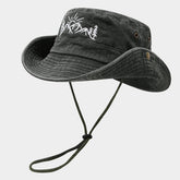 Vintage Wide Brim Embroidered Sun Hat For Women_Cwah3885