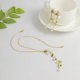 TEXTURED FLOWER SWEET COOL NECKLACE_CWAJE1922