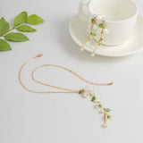 TEXTURED FLOWER SWEET COOL NECKLACE_CWAJE1922