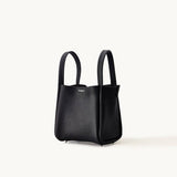 MEDIUM LEATHER BUCKET TOTE BASKET STYLE BAG_CWAB5335
