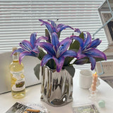 Vintage Autumn Artificial Lily With Bud And Bloom_Cwmm6504