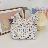Cwab3909_Cartoon Embossed Canvas Commuter Handbag