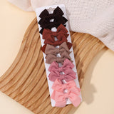1 6 HANDMADE FABRIC BOW CLIPS FOR GIRLS_CWAHA6756