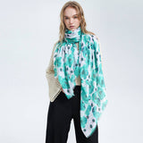 SATIN SILK SCARF COLORFUL SUN PROTECTION SHAWL_CWASC0687