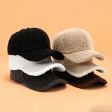 Winter Furry Baseball Cap Women Warm Casual Hat_Cwah04728