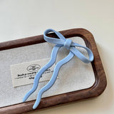 Elegant Bow U-Shaped Hair Stick Sweet Bun Pin