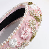 Versatile Sponge Imitation Pearl Flower Headband